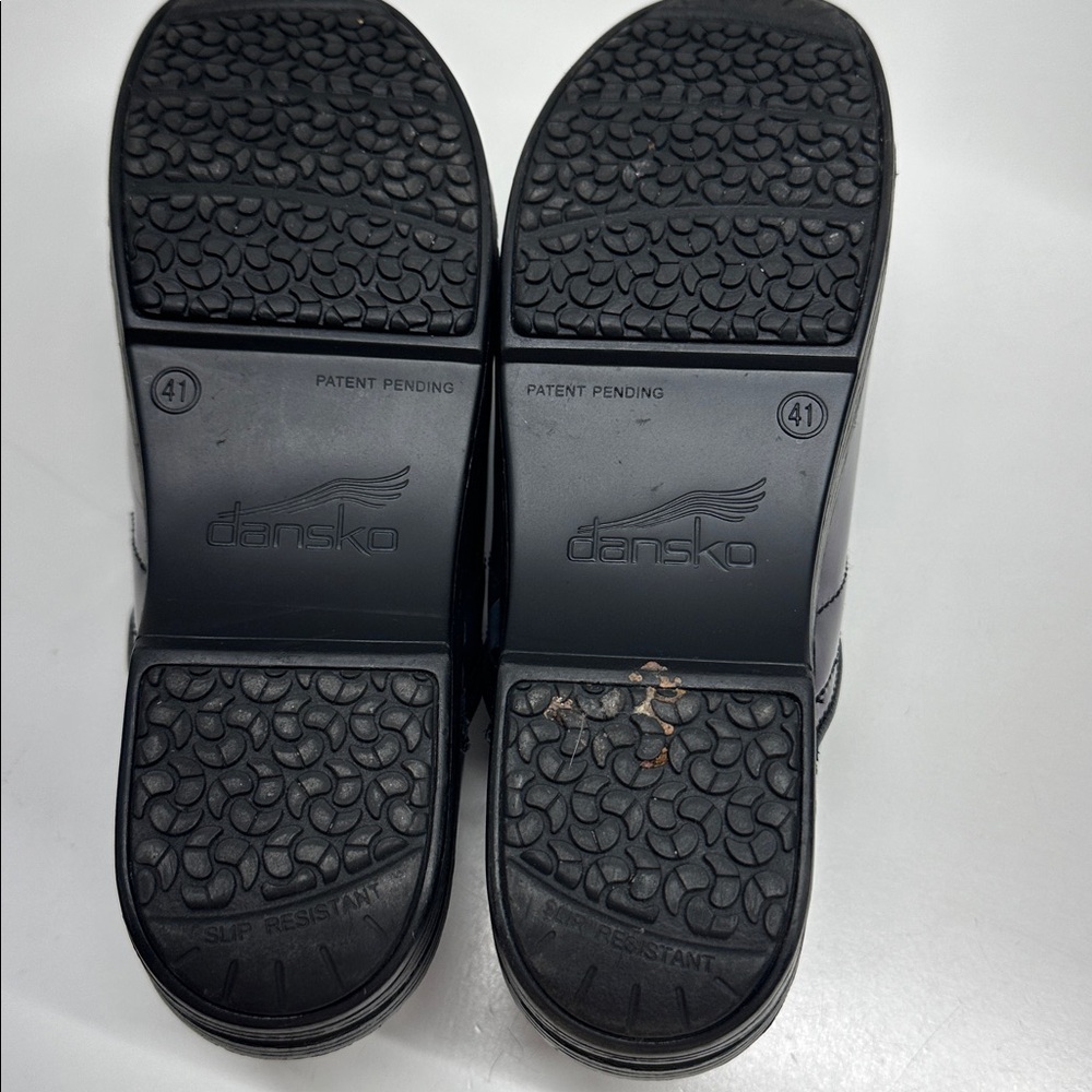 Dansko Clogs Professional XP Patent Leather Marble Blue Black Size EU 41 US 11 - Picture 8 of 11